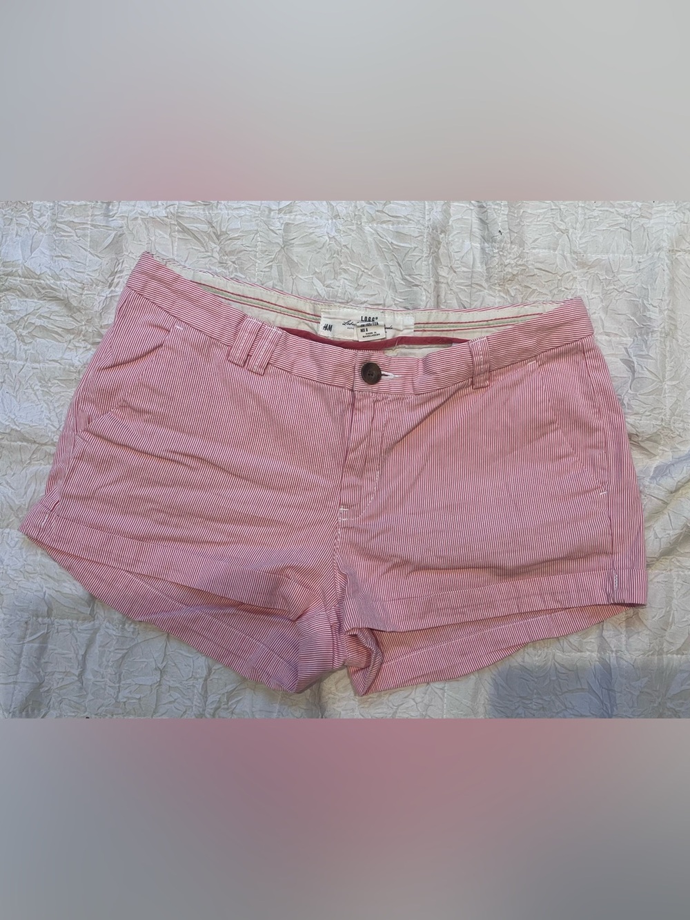 H&M Pink Seersucker Women's Shorts